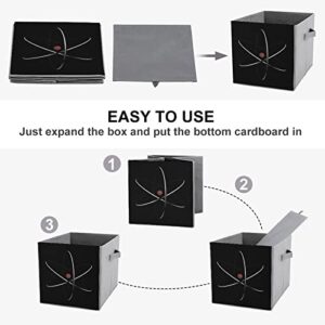 Physics of Quantum Canvas Collapsible Storage Bins Cube Organizer Baskets with Handles for Home Office Car