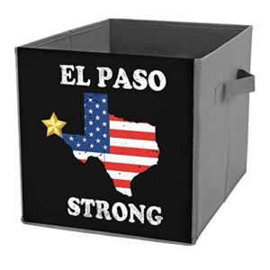 el paso strong usa flag canvas collapsible storage bins cube organizer baskets with handles for home office car