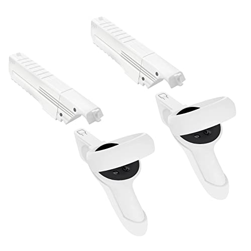 Eyglo Game Stock Cover Grip Attachment Accessories Compatible with Meta Quest 2 Touch Controllers,Enhance Arizona Sunshine Robo Recall Pavlov Onward VR FPS Gaming Experience (White)