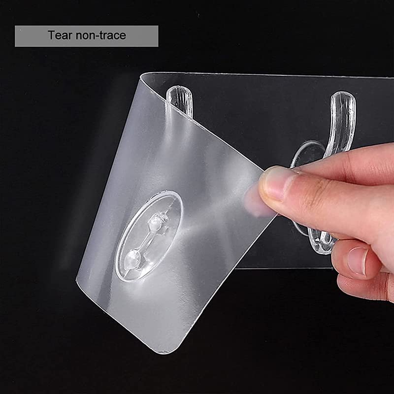 Koconh Multifunctional Transparent 6 Hooks, Punch-Free Wall-Mounted. (3 PCS)