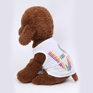 Dogs XSmall Dog Love Pet Cat Breathable Summer and Spring Fashion Vest Thin Clothing Pet Clothes