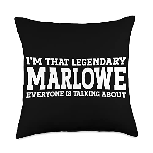 Marlowe Gifts Tee Women Girl Name Birthday Gifts Personal Name Women Girl Funny Marlowe Throw Pillow, 18x18, Multicolor