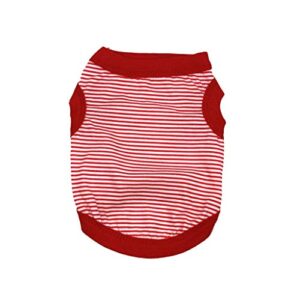 dog clothes summer breathable summer shirt for chihuahua yorkies male outfits cat vest cool cartoon thin cute vest pet striped vest
