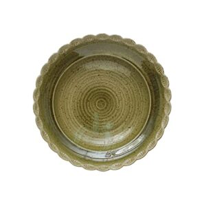 Creative Co-Op Stoneware Scalloped Edge, Ivory Bowl