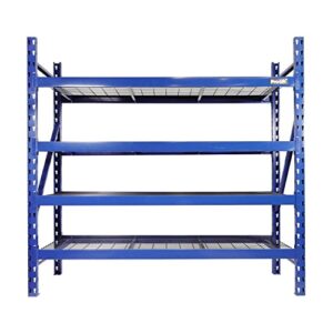 pro-lift garage storage shelves - heavy duty 4-tier adjustable metal wire shelving units with 8000 lbs total capacity for garage basement racking organization - 72" h x 77" w x 24" d