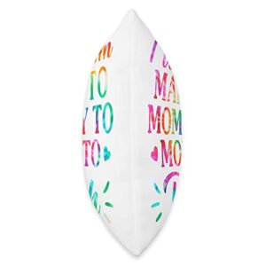 Womens Tie Dye I Went From Mama To Mo Mother's Day Womens Tie Dye I Went from Mama to Mom to Bruh Mother's Day Throw Pillow, 18x18, Multicolor