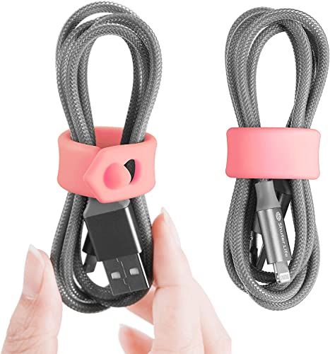 ELFRhino Cord Organizer Cable Straps Clips Wire Ties Earbuds Earphone Headphone Headset Wrap Winder Holder Keeper Manager Management (Set of 18)