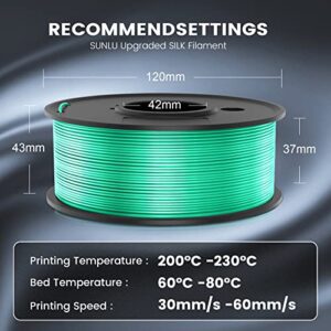 2500g 3D Printer Filament Bundle Multicolor, SUNLU Silk Filament&SUNLU PLAPLUS Filament, 10 Pack+8 Pack