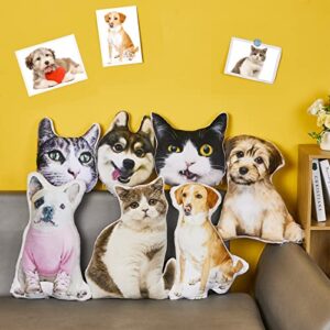 funmii custom pet pillows personalized pet dog cat picture pillow 3d printing pet face body shaped pillow for home sofa bed decor birthday christmas for mom dad pet boys girls