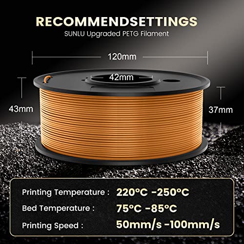 2500g 3D Printer Filament Bundle Multicolor, SUNLU PETG Filament&SUNLU PLA Plus Filament, 10 Pack+8 Pack