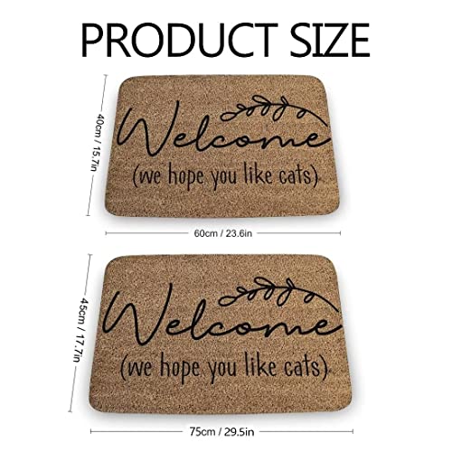 Yellow Hello Sunshine Summer Decorative Doormat, Seasonal Spring Holiday Low-Profile Floor Mat Switch Mat 18x30 Inch