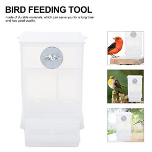 Automatic Bird Feeder, No Parrot Cage Feeder, Acrylic Cage Parakeet Food Container, Transparent Bird Feeders Cage Accessories, 2pcs