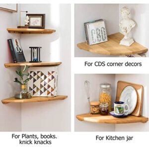 Ipetboom Wall Mounted Shelves 1 Set of Corner Shelf, Corner Wall Shelf Corner Floating Shelves Corner Shelves Wall Mounted Wood Floating Shelves for Home, Radius 15cm Corner Shelf