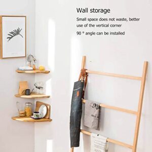 Ipetboom Wall Mounted Shelves 1 Set of Corner Shelf, Corner Wall Shelf Corner Floating Shelves Corner Shelves Wall Mounted Wood Floating Shelves for Home, Radius 15cm Corner Shelf