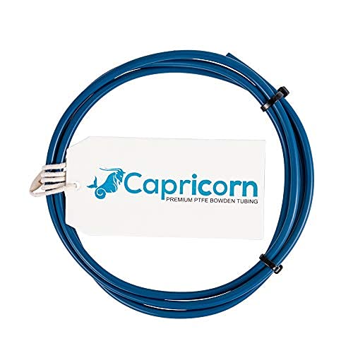 Official Creality 3D Capricorn XS Series Bowden Tube, PTFE Bowden Tube (2 Meters) with 4Pcs PC4-M6 Fittings and 4Pcs PC4-M10 Fittings for 3D Printer 1.75mm Filament with 2 White Filament