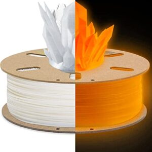 PLA Glow in The Dark Green and Orange Bundle, Duramic 3D Printing Filament 1.75mm, Dimensional Accuracy +/- 0.05 mm