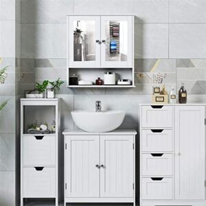 CZDYUF Two-Door Bathroom Vanity Cabinet Wash Basin Cabinet Multifunctional Storage Shelf Basket Kitchen Bathroom Accessories