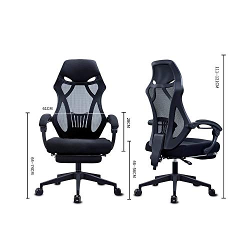 ZHAOLEI Ergonomic Office Chair, High-Back Swivel Mesh Chair, with Footrest, Height Adjustable Seat, Breathable Mesh Back