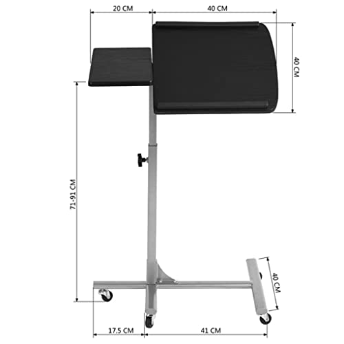 LHLLHL Lifting Computer Desk Rolling Table Desk with Adjustable Height Laptop Notebook Swivel Desk with 5 Wheels Leg Table