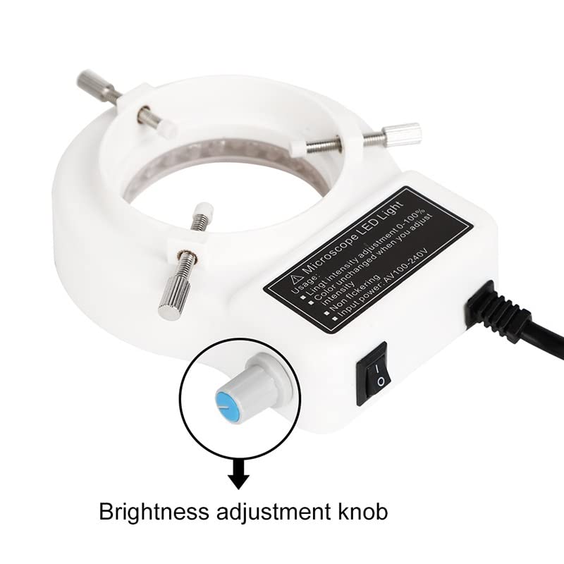 Lab Microscope Equipment Microscope LED Ring Light Adjustable Lamp 110V-240V Microscope Circle Light for Industrial Microscope Microscope Accessories (Color : White)