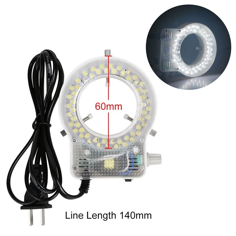 Lab Microscope Equipment Microscope LED Ring Light Adjustable Lamp 110V-240V Microscope Circle Light for Industrial Microscope Microscope Accessories (Color : White)