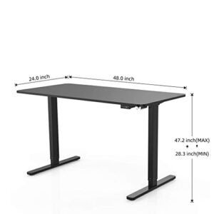 TREXD Electric Standing Desk Height Adjustable Desk, 48 X 24 Inches Computer Desk for Workstation Home Office Table Sit Stand Desk