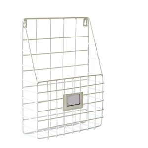eyhlkm storage basket metal newspaper rack bookshelf wall mounted office iron grid wall-mounted (color : e, size : 1)