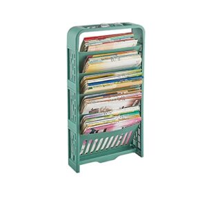 eyhlkm 5 layers book storage rack books magazines newspaper convenient space-saving bookshelf