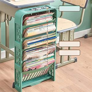 EYHLKM 5 Layers Book Storage Rack Books Magazines Newspaper Convenient Space-Saving Bookshelf