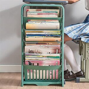 EYHLKM 5 Layers Book Storage Rack Books Magazines Newspaper Convenient Space-Saving Bookshelf