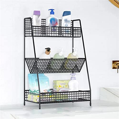 ZLXDP Floor-to-Ceiling Storage Box Bathroom Good Things Rack Bathroom Sink Cosmetics Desktop