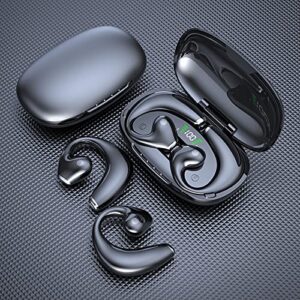 true wireless bone-conduction bluetooth headset 5.3, no in ear ear, hifi audio quality, dual hd call, 480h long endurance, can not be thrown off fit for outdoor sport