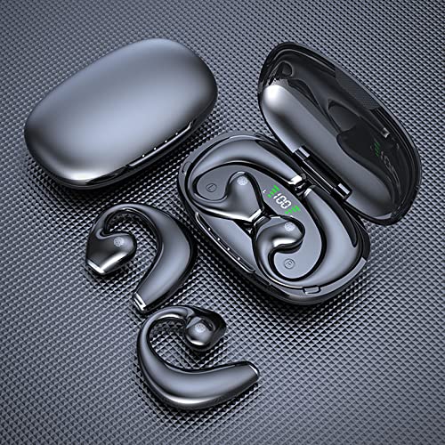 True Wireless Bone-Conduction Bluetooth Headset 5.3, No in Ear Ear, HiFi Audio Quality, Dual Hd Call, 480h Long Endurance, Can Not Be Thrown Off Fit for Outdoor Sport