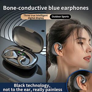 True Wireless Bone-Conduction Bluetooth Headset 5.3, No in Ear Ear, HiFi Audio Quality, Dual Hd Call, 480h Long Endurance, Can Not Be Thrown Off Fit for Outdoor Sport