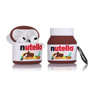 (3Pack) Case for Airpods 3rd Generation(2022), Suublg Silicone Airpods 3 Case Protective Cover with Cute Funny Skin Design, with Keychain (Nutella+Snack5+6)