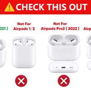 (3Pack) Case for Airpods 3rd Generation(2022), Suublg Silicone Airpods 3 Case Protective Cover with Cute Funny Skin Design, with Keychain (Nutella+Snack5+6)