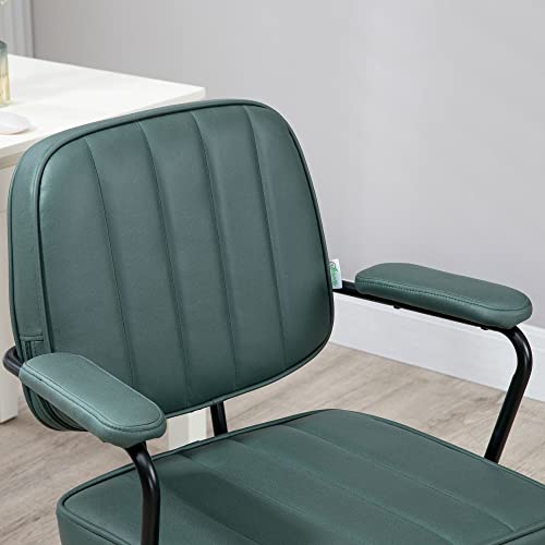 Vinsetto Home Office Chair, Microfiber Computer Desk Chair with Swivel Wheels, Adjustable Height, and Tilt Function, Green