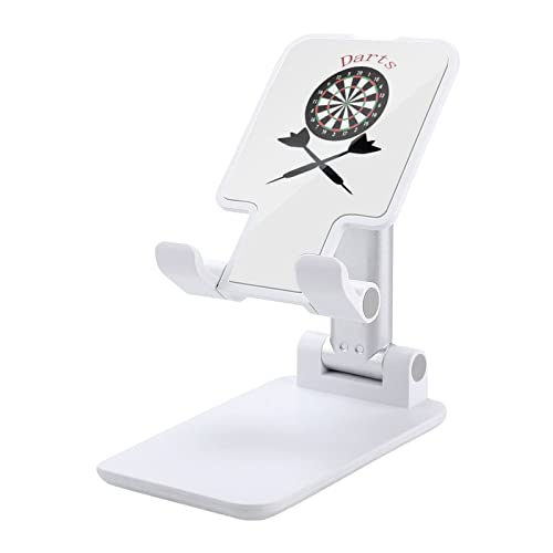 Darts Cell Phone Stand for Desk Foldable Phone Holder Height Angle Adjustable Sturdy Stand White-Style