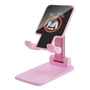 gorilla is jiu-jitsu fighter cell phone stand for desk foldable phone holder height angle adjustable sturdy stand pink-style