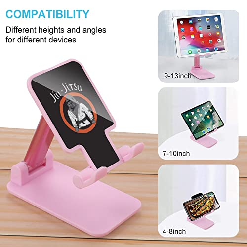 Gorilla is Jiu-Jitsu Fighter Cell Phone Stand for Desk Foldable Phone Holder Height Angle Adjustable Sturdy Stand Pink-Style