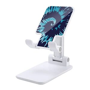 navy blue tie dye cell phone stand for desk foldable phone holder height angle adjustable sturdy stand white-style