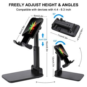 Dripping Reggae Weed Cell Phone Stand for Desk Foldable Phone Holder Height Angle Adjustable Sturdy Stand Black-Style