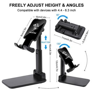 Dinosaur Skeletons Cell Phone Stand for Desk Foldable Phone Holder Height Angle Adjustable Sturdy Stand Black-Style