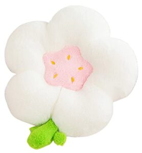 hxiyan flower shaped pillow super soft cushion plush waist cushion flower floor cushion lovely room decoration and plush pillow (19.6in*16.5in, white)