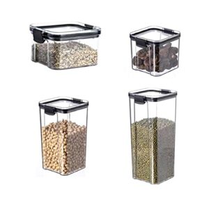 xbwei 4pcs kitchen containers seasoning box organizer storage jars for cereals jar for bulk jars with lid