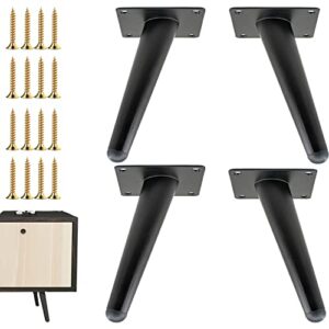 boyiksh 8 inch furniture legs, set of 4, mid-century style metal replacement legs for chairs, sofas, cabinets, tables, and diy projects