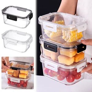 Qiopertar Airtight Crisper Refrigerator Rectangular Kitchen Thickening Box Storage Box (Black)