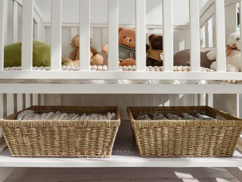 StorageWorks Jumbo Wicker Basket & StorageWorks Large Wicker Baskets