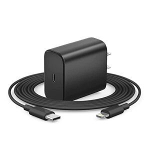 iphone quick charger - 20w pd usb c wall charger [mfi apple certified] with 6ft usb-c to lightning cable compatible with iphone 14/14 pro/14 pro max/14 plus/13/12/11/pro/pro max/mini/xs max/xr/x, ipad