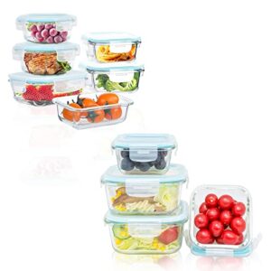 rosos glass food storage containers with lids airtight